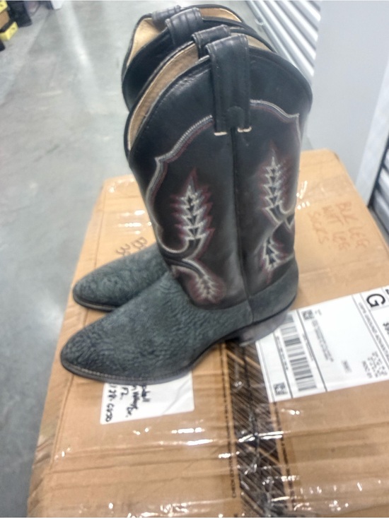 Abilene, vintage black and gray cowboy boat with red design size 8 1/2 D new main image 5